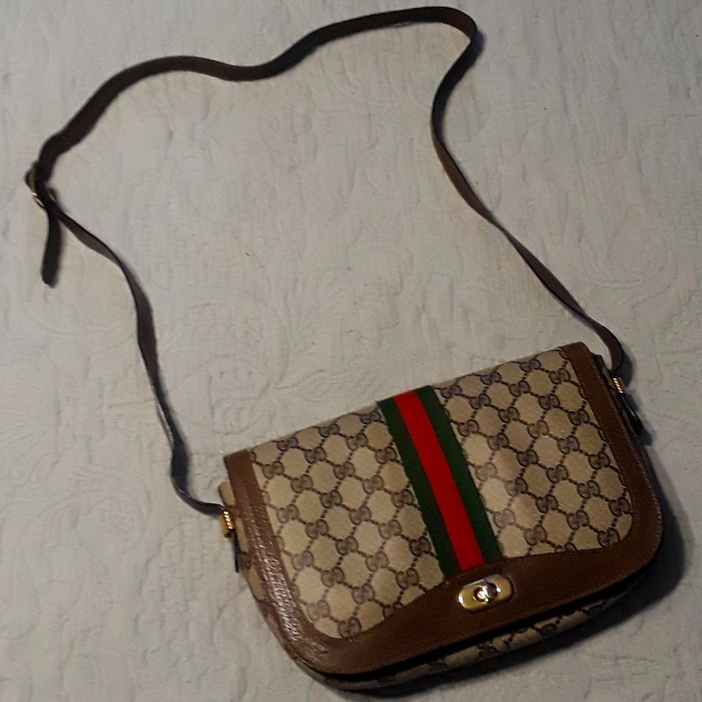 Gucci GG Monogram Vintage Crossbody Purse